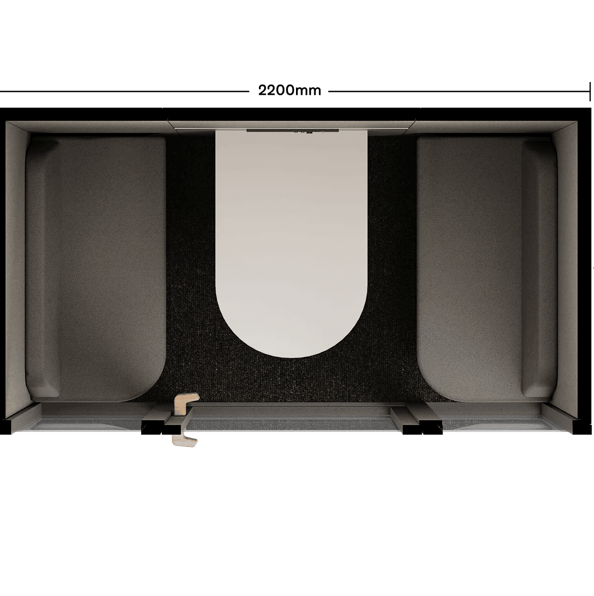 Mobiliário ergonômico de um pod SoundBox