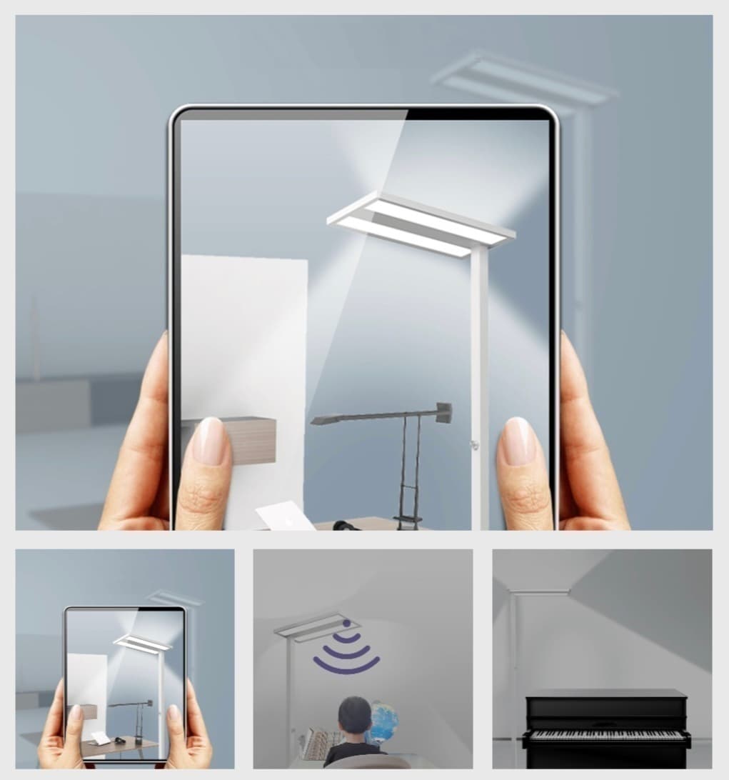 Luminária de chão LED branca