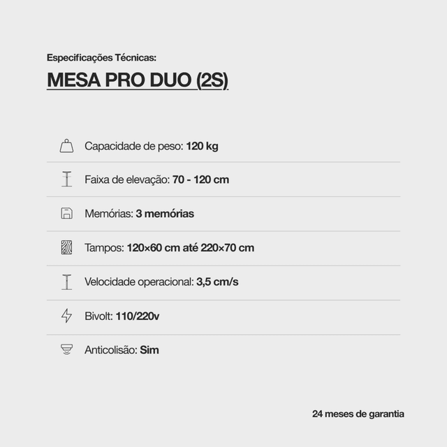 Mesa com Regulagem de Altura PRO DUO - imagen 3